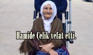 Hamide Çelik vefat etti.