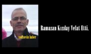 Ramazan Kızılay vefat etti.